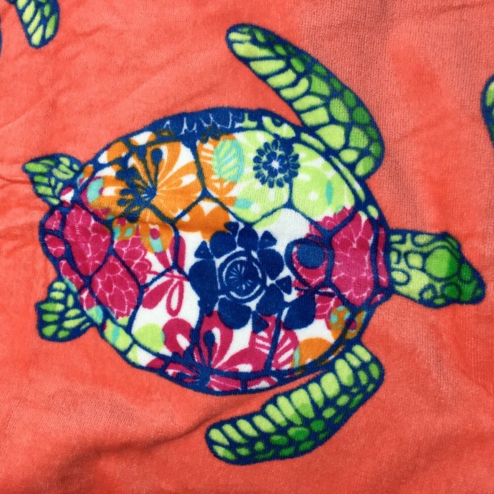 2 pc Cynthia Rowley Sea Turtle Beach Towel Set Hawaiian Tropical Floral Pool Spa - Picture 12 of 15